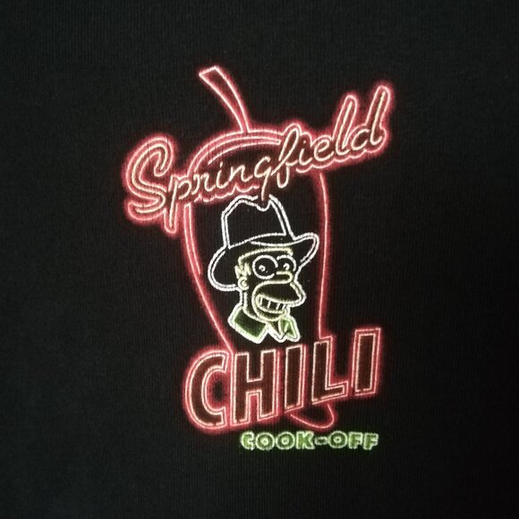 Homer Simpson Springfield Chili Cook Off T-Shirt - L - Picture 5 of 6